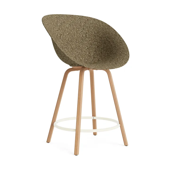 Mat Bar Armchair karmstol 65 cm - Seaweed-beech-cream steel - Normann Copenhagen