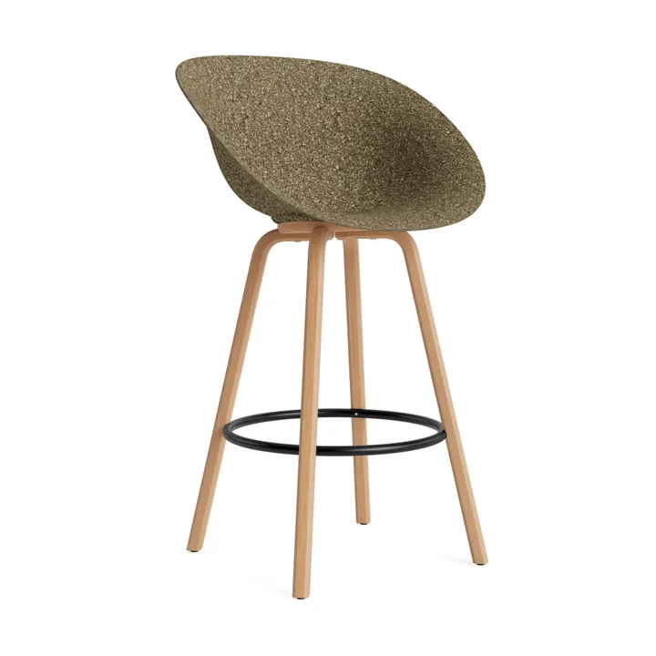Mat Bar Armchair karmstol 75 cm - Seaweed-beech-black steel - Normann Copenhagen