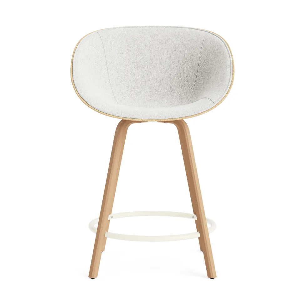 Mat Bar Armchair karmstol  fremsidepolstring 65 cm, Hallingdal 110-hemp-beech-cream steel Normann Copenhagen