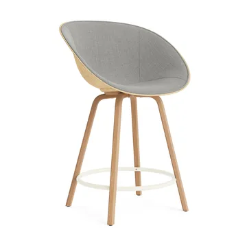 Mat Bar Armchair karmstol  fremsidepolstring 65 cm - Remix 133-hemp-beech-cream steel - Normann Copenhagen