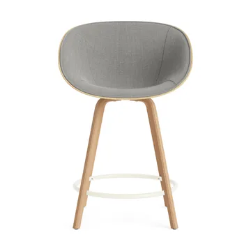 Mat Bar Armchair karmstol  fremsidepolstring 65 cm - Remix 133-hemp-beech-cream steel - Normann Copenhagen