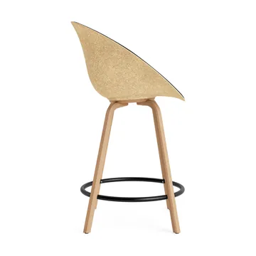 Mat Bar Armchair karmstol  fremsidepolstring 65 cm - Ultra 41599-hemp-beech-black steel - Normann Copenhagen