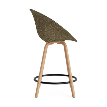 Mat Bar Armchair karmstol  fremsidepolstring 65 cm - Ultra 41599-seaweed-beech-black steel - Normann Copenhagen