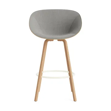 Mat Bar Armchair karmstol  fremsidepolstring 75 cm - Remix 133-hemp-beech-cream steel - Normann Copenhagen