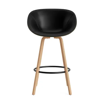 Mat Bar Armchair karmstol  fremsidepolstring 75 cm - Ultra 41599-seaweed-beech-black steel - Normann Copenhagen