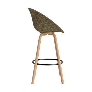 Mat Bar Armchair karmstol  fremsidepolstring 75 cm - Ultra 41599-seaweed-beech-black steel - Normann Copenhagen
