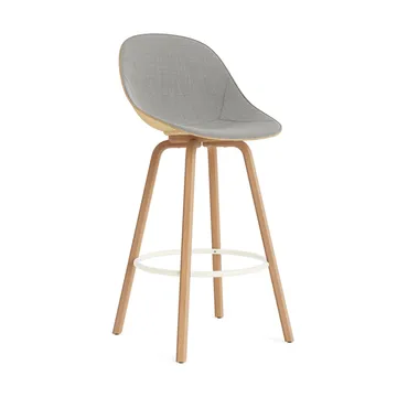 Mat Bar Chair barkrakk  fremsidepolstring 75 cm - Remix 133-hemp-beech-cream steel - Normann Copenhagen