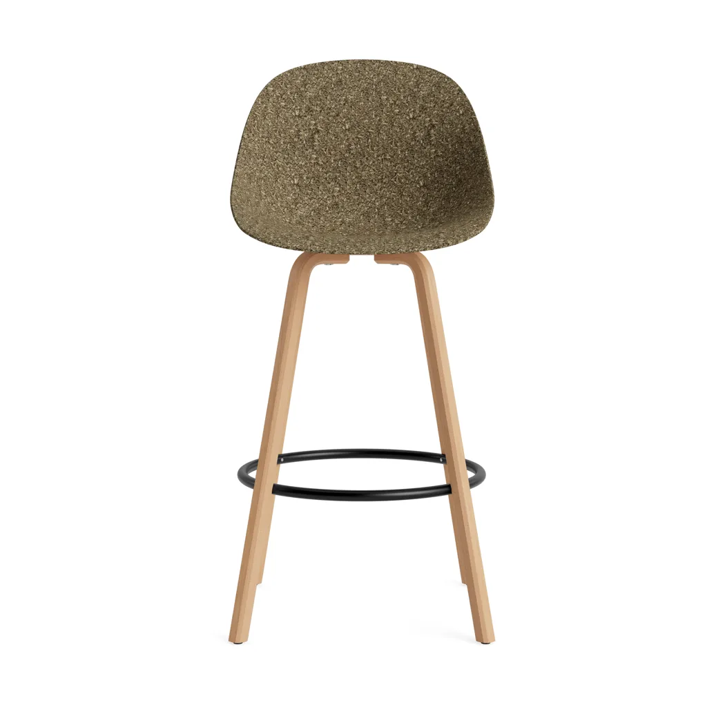 Mat Bar Chair barstol 75 cm, Seaweed-beech-black steel Normann Copenhagen