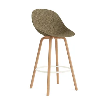 Mat Bar Chair barstol 75 cm - Seaweed-beech-cream steel - Normann Copenhagen