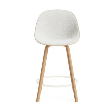 Mat Bar Chair barstol  fremsidepolstring 65 cm - Hallingdal 110-hemp-beech-cream steel - Normann Copenhagen