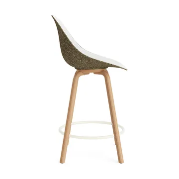 Mat Bar Chair barstol  fremsidepolstring 65 cm - Hallingdal 110-seaweed-beech-cream steel - Normann Copenhagen