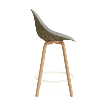 Mat Bar Chair barstol  fremsidepolstring 65 cm - Remix 133-seaweed-beech-cream steel - Normann Copenhagen