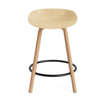 Mat Barstool barstol 65 cm - Hemp-beech-black steel - Normann Copenhagen