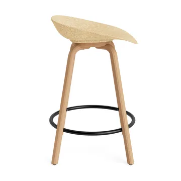 Mat Barstool barstol 65 cm - Hemp-beech-black steel - Normann Copenhagen