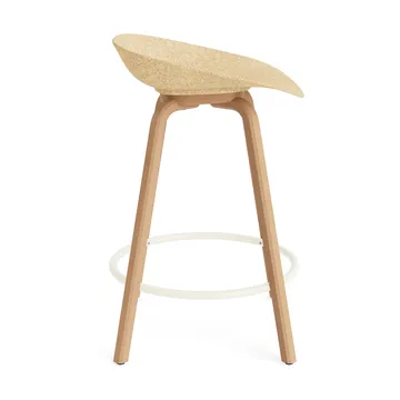 Mat Barstool barstol 65 cm - Hemp-beech-cream steel - Normann Copenhagen