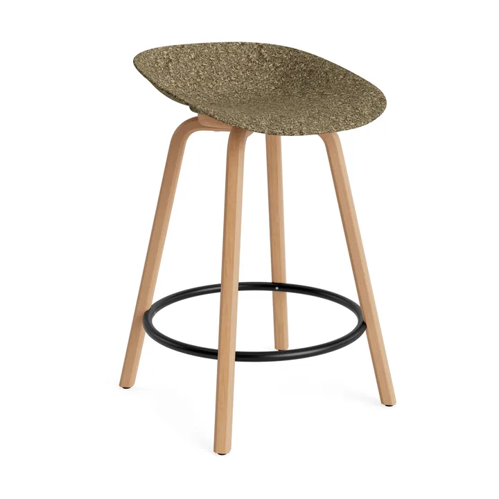 Mat Barstool barstol 65 cm - Seaweed-beech-black steel - Normann Copenhagen