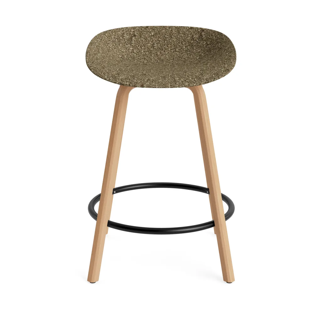 Mat Barstool barstol 65 cm, Seaweed-beech-black steel Normann Copenhagen