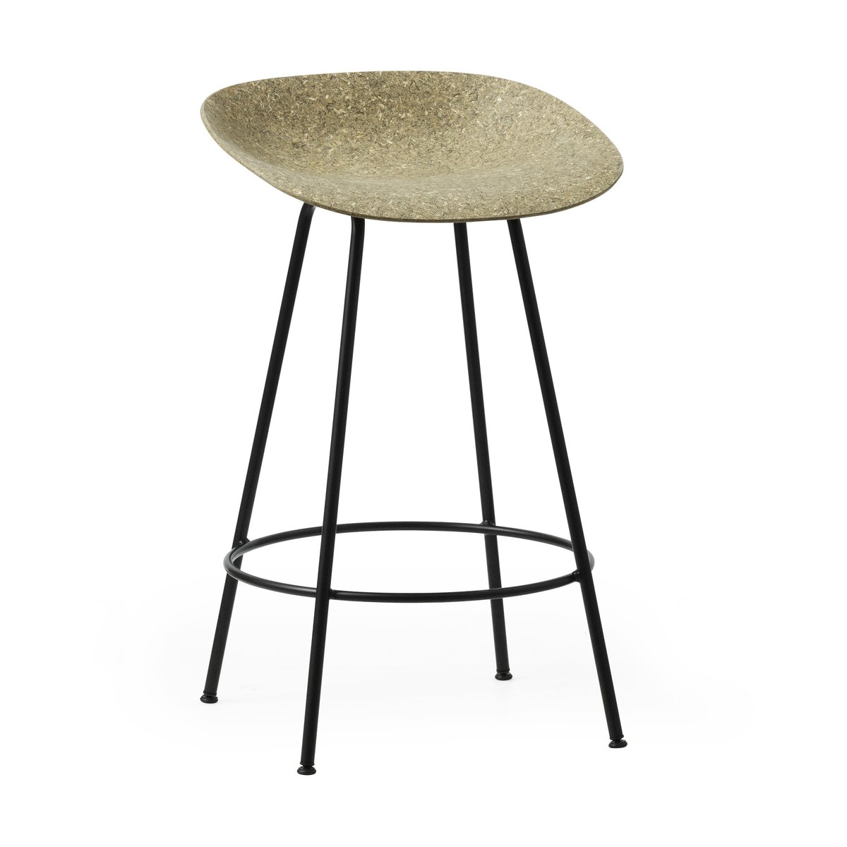 Bilde av Normann Copenhagen Mat Barstool barstol 65 cm Seaweed-black steel