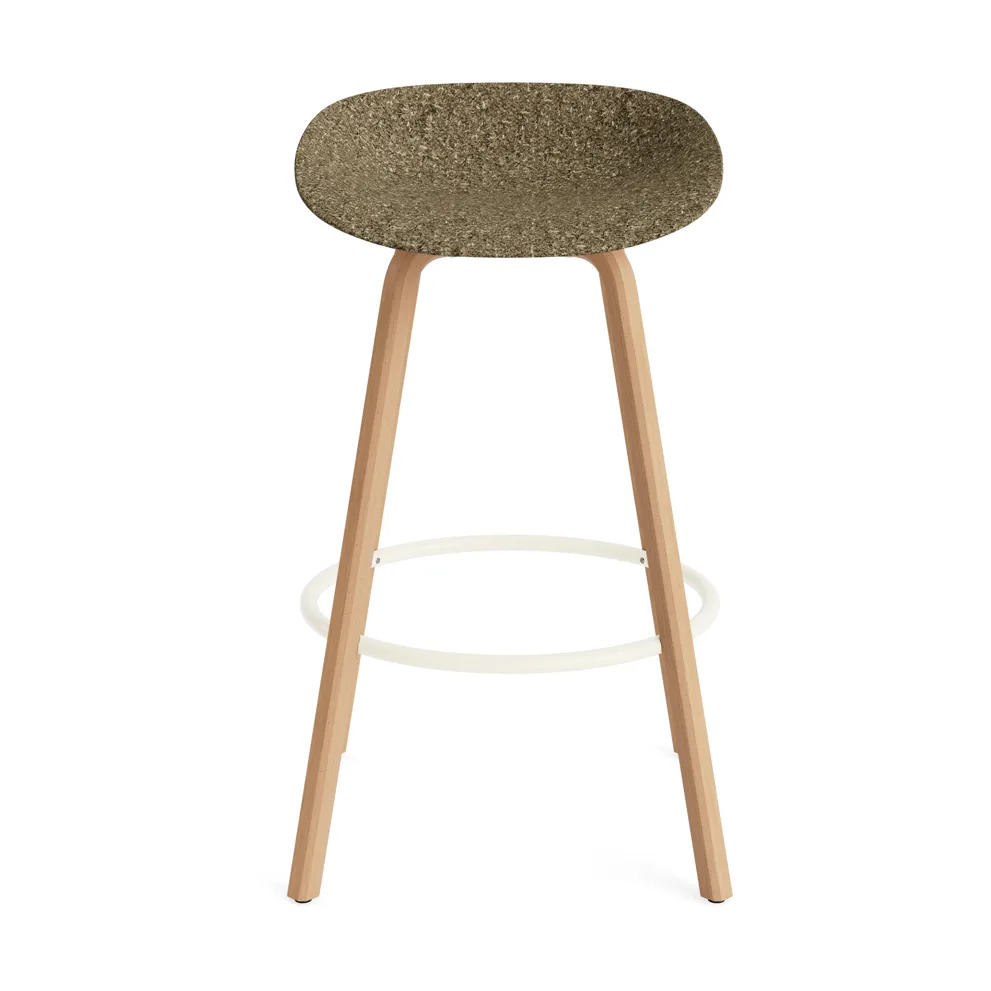 Mat Barstool barstol 75 cm, Seaweed-beech-cream steel Normann Copenhagen