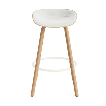 Mat Barstool barstol  fremsidepolstring 75 cm - Hallingdal 110-hemp-beech-cream steel - Normann Copenhagen