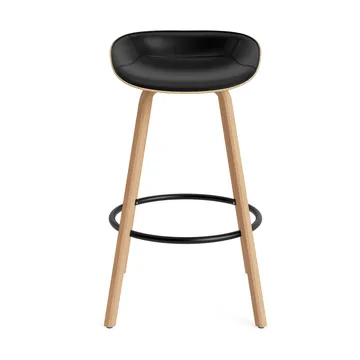 Mat Barstool barstol  fremsidepolstring 75 cm - Ultra 41599-hemp-beech-black steel - Normann Copenhagen
