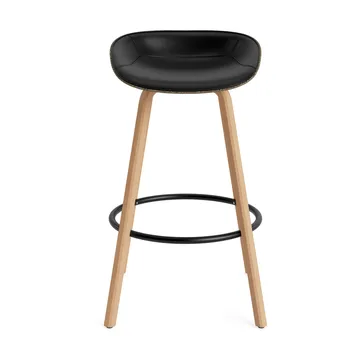 Mat Barstool barstol  fremsidepolstring 75 cm - Ultra 41599-seaweed-beech-black steel - Normann Copenhagen