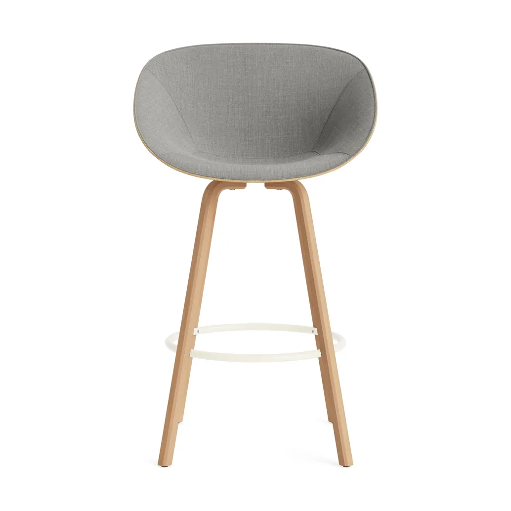 Mat karmstol fremsidepolstring 75 cm, Remix 133-hemp-beech-cream steel Normann Copenhagen Mat karmstol fremsidepolstring 75 cm, Remix 133-hemp-beech-cream steel Normann Copenhagen