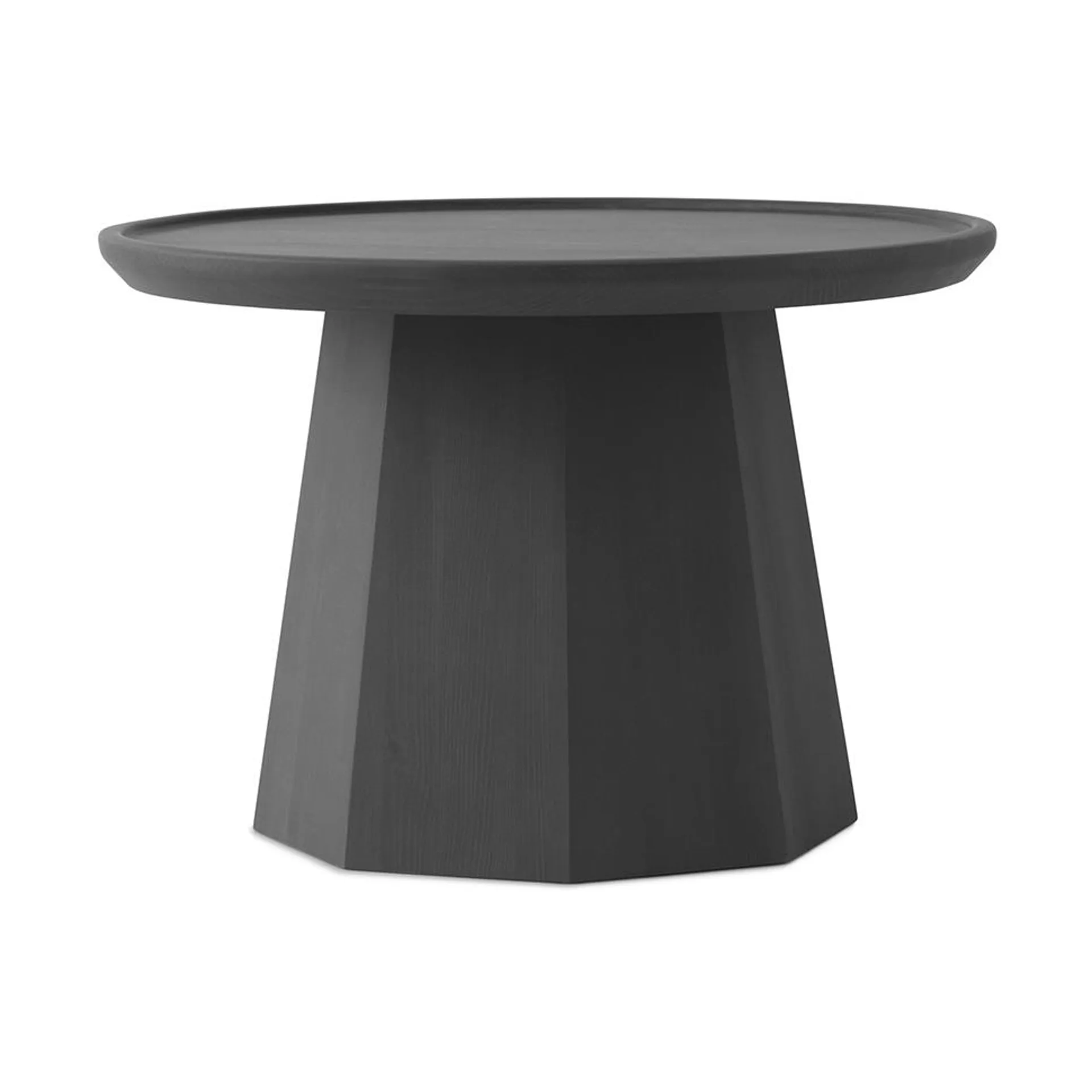 Pine table large sidebord Ø 65 cm H: 44,5 cm, Dark grey Normann Copenhagen