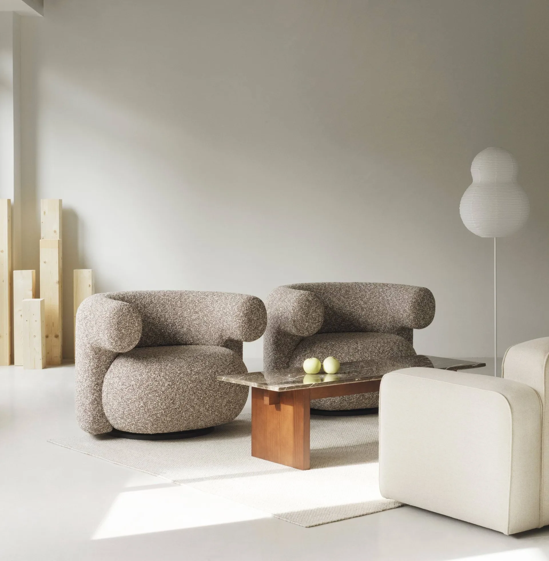 Puff Bubble gulvlampe, Hvit Normann Copenhagen