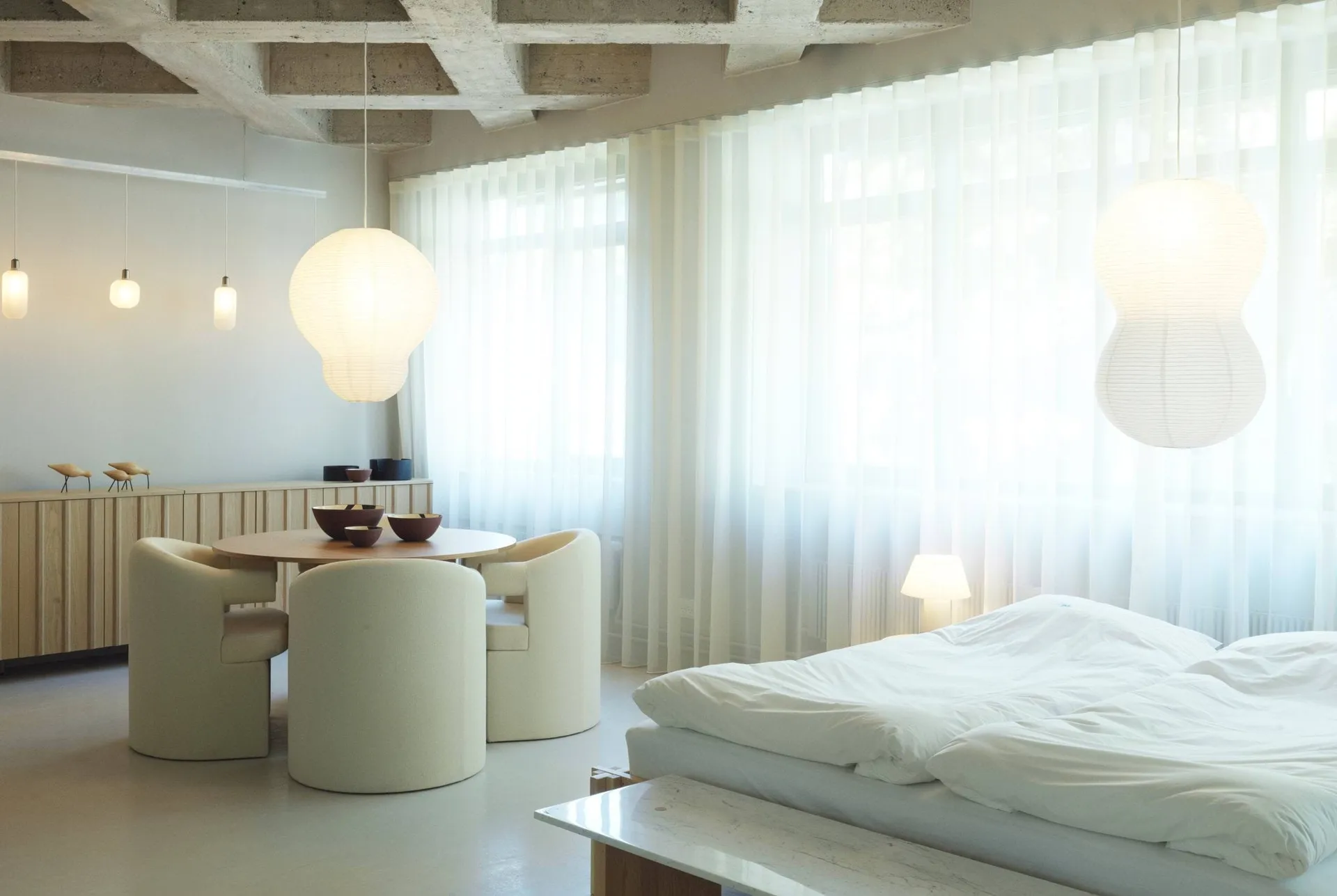 Puff Twist lampe 50 x 90 cm, Hvit Normann Copenhagen