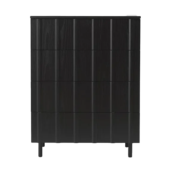 Rib kommode 4 skuffer, Soft Black Normann Copenhagen