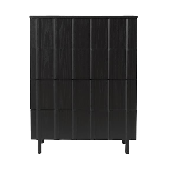 Normann Copenhagen Rib kommode 4 skuffer Soft Black