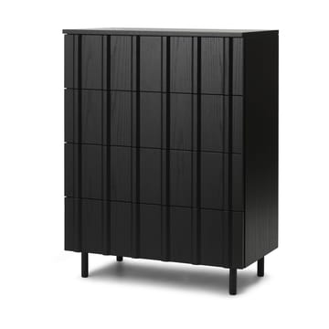Rib kommode 4 skuffer - Soft Black - Normann Copenhagen