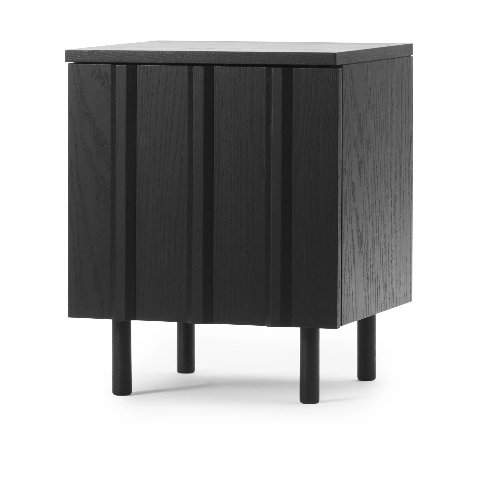 Rib nattbord, Soft black, 52x42x40 cm Normann Copenhagen
