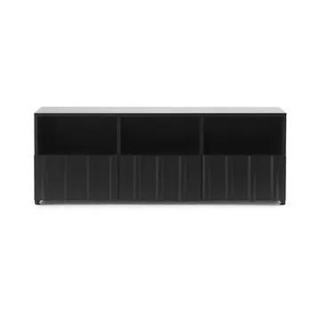Rib sideboard hybrid - Soft black, 44x120x38 cm - Normann Copenhagen