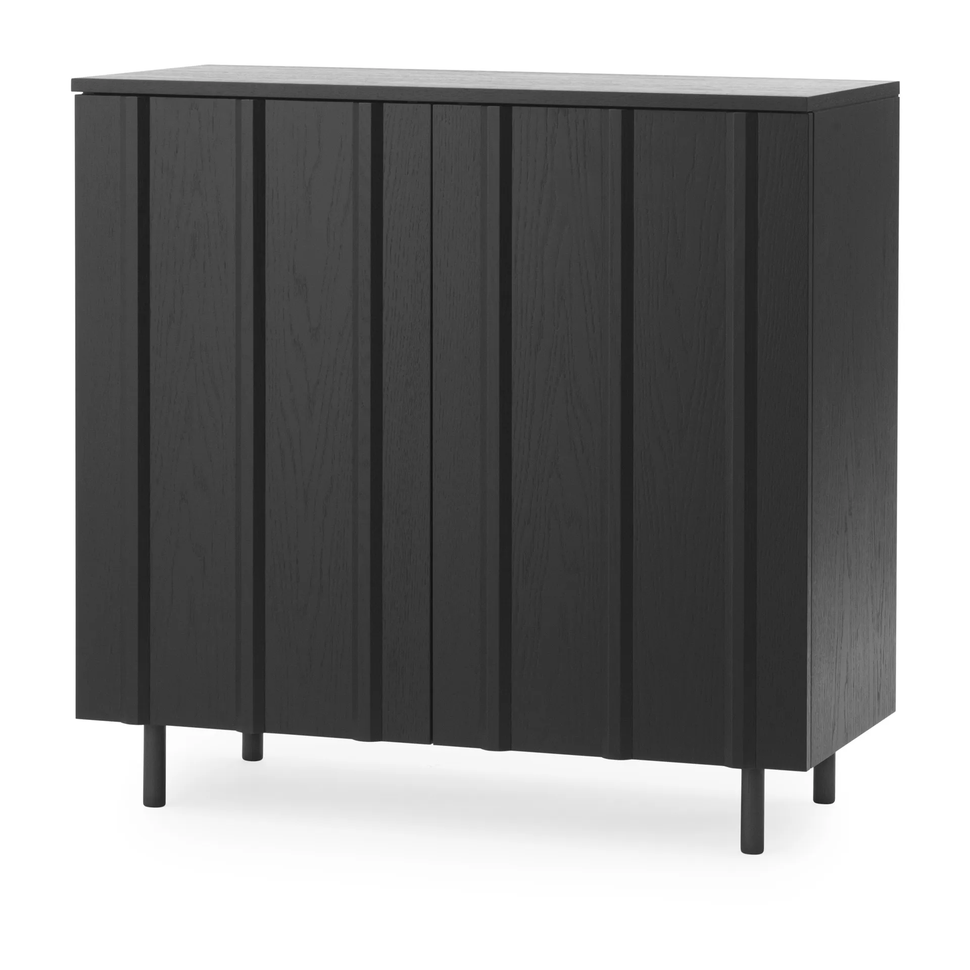 Rib skap 96 x 98,5 cm, Soft Black Normann Copenhagen