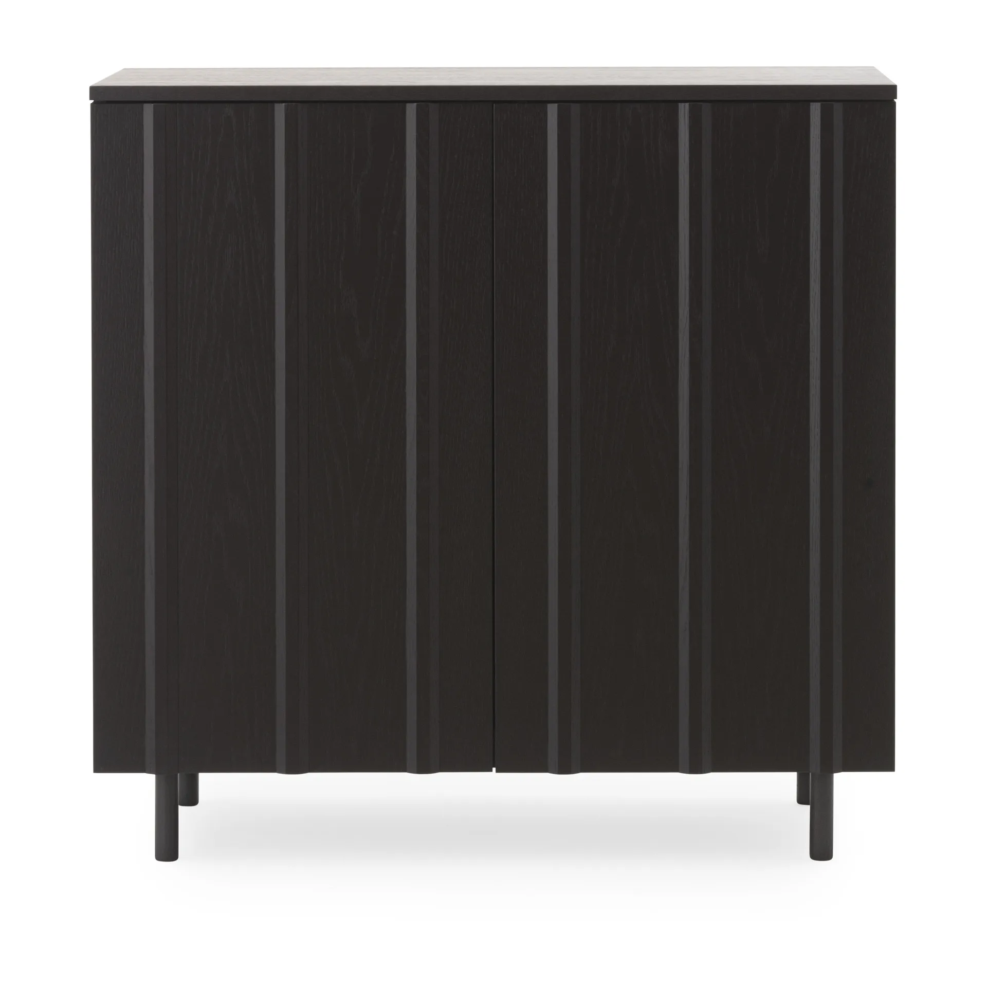 Rib skap 96 x 98,5 cm, Soft Black Normann Copenhagen