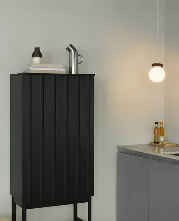 Rib skap - Soft black, 166,5x70x43 cm - Normann Copenhagen
