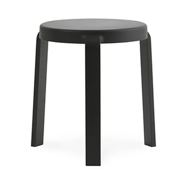 Tap rund krakk - Black, sorte eikeben, Ø35x43 cm - Normann Copenhagen