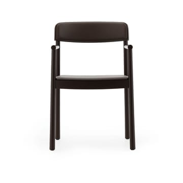 Timb armlene-stol - Brown ash-Ultra Leather Chocolate - Normann Copenhagen
