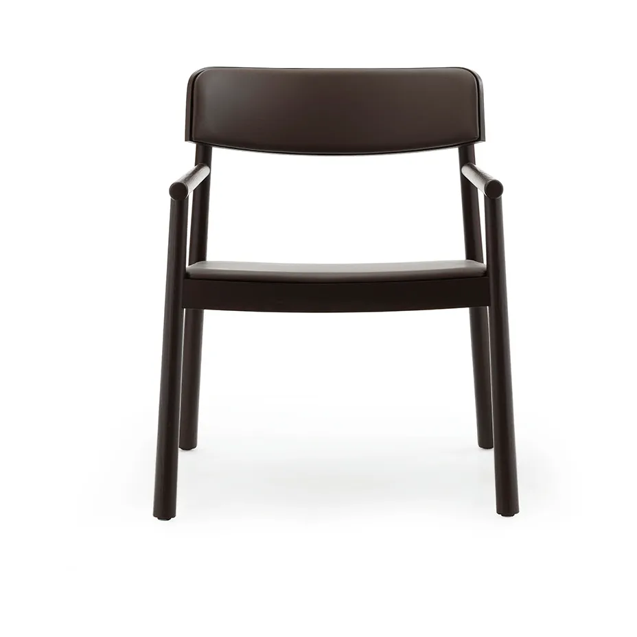 Timb lenestol, Brown ash-Ultra Leather Chocolate Normann Copenhagen
