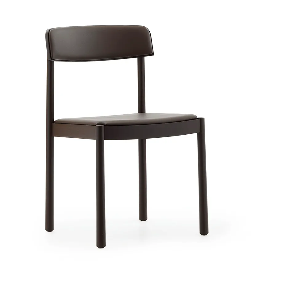 Timb stol, Brown ash-ultra leather chocolate Normann Copenhagen