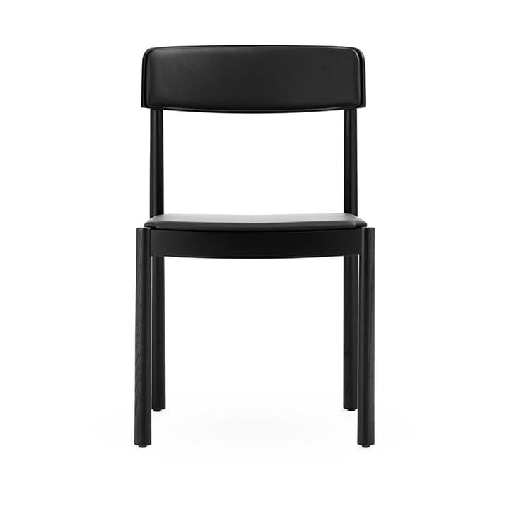 Timb stol med pute - Black/Ultra Leather – Black - Normann Copenhagen