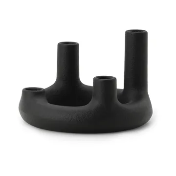 Trin lysestake - Svart, Ø17,7x11,8 cm - Normann Copenhagen