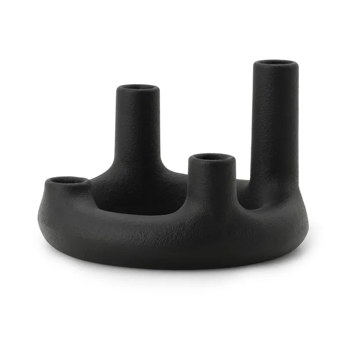 Trin lysestake - Svart, Ø17,7x11,8 cm - Normann Copenhagen