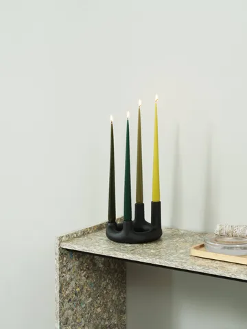 Trin lysestake - Svart, Ø17,7x11,8 cm - Normann Copenhagen