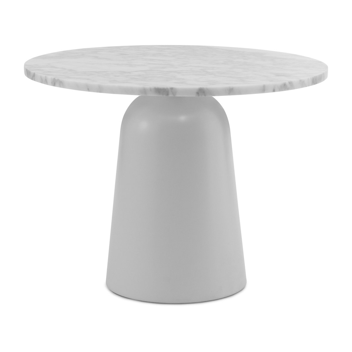 Bilde av Normann Copenhagen Turn justerbart bord Ø55 cm Hvit marmor