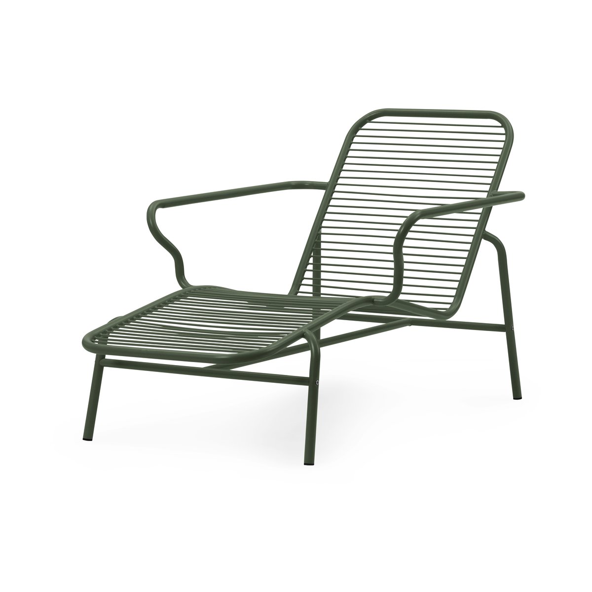 Normann Copenhagen - Vig Chaise Longue - Dark Green - Solstolar - Simon Legald - Metall