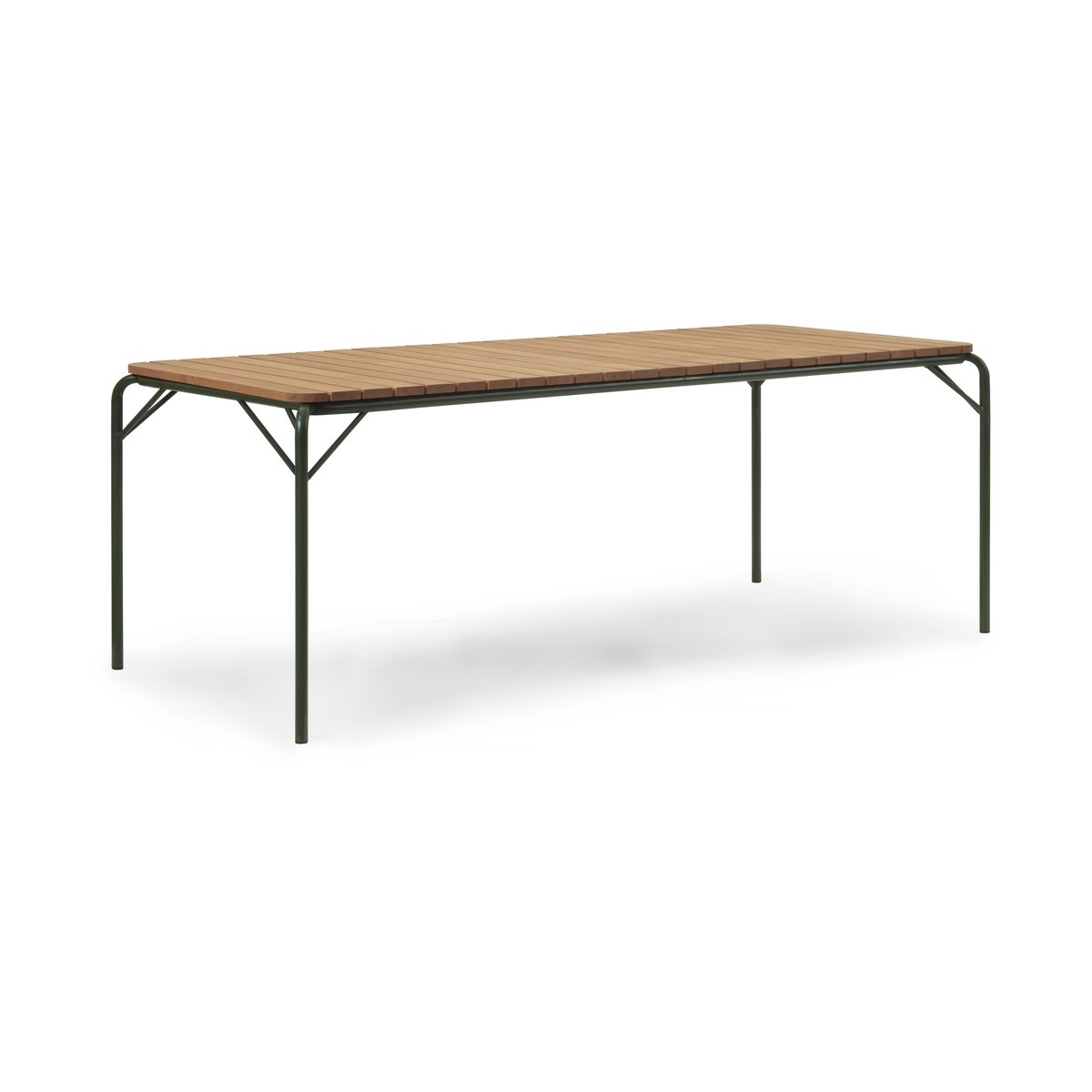 Normann Copenhagen - Vig Table 90 x 200 cm Robinia - Dark Green - Utendørs spisebord - Simon Legald - Grønn - Metall/Tre