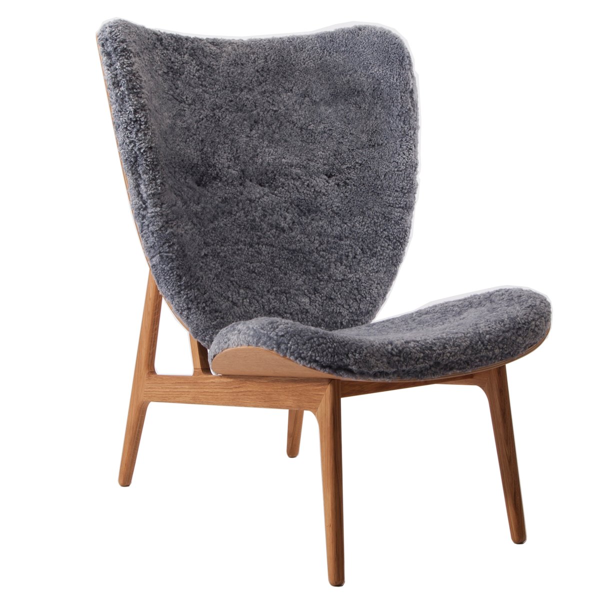 NORR11 Elephant lounge sheepskin eik Graphite | Skandinavisk Design | Stoler | Grå